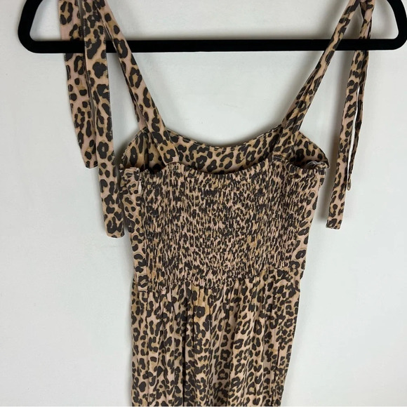 Anthropologie Faithfull The Brand Elsa Leopard Print Jumpsuit Size S / 4 - Picture 7 of 10